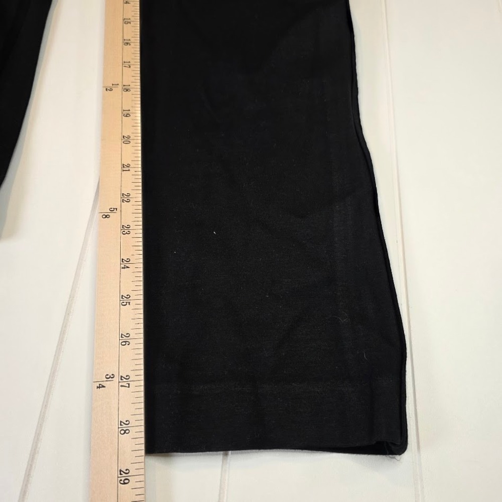 Self-Portrait Sz 10 Fine Lace Paneled Jumpsuit Black High Neck Ruffle Taper Leg - Picture 13 of 14
